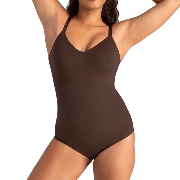 Honeylove Cami Bodysuit One Piece Shapewear Brief Bottom Espresso NWT Size 1X - Picture 1 of 11